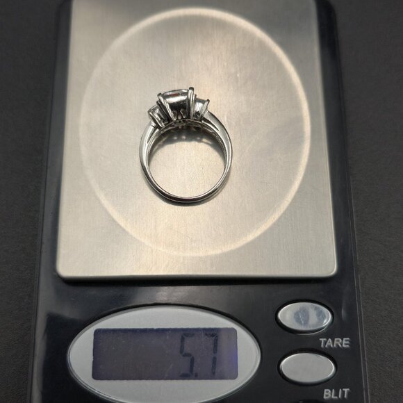 Size 8.75 Sterling Silver Quality Cubic Zirconia Gems Ring A6504 - Picture 9 of 9